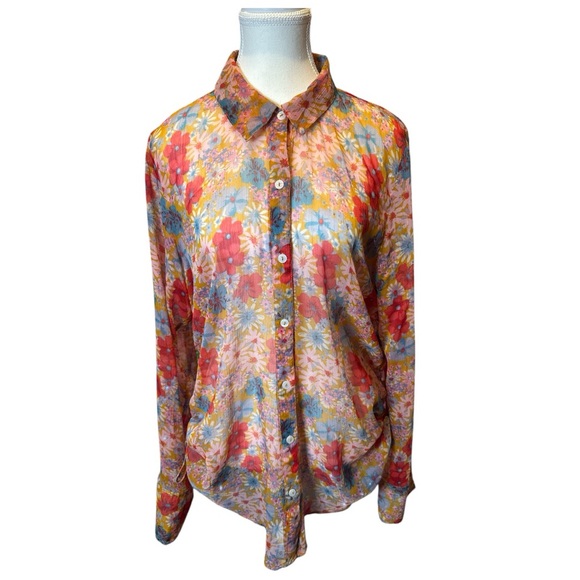 Free People Tops - Free People Matilda Floral Sheer Blouse